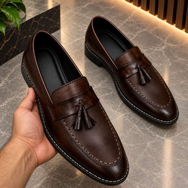 Men's Tassel Suede Moccasins | Premium Suede Touch Loafers | Formal & Party Wear Shoes