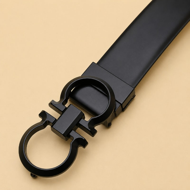 Black Stealth Loop Buckle Belt for Men