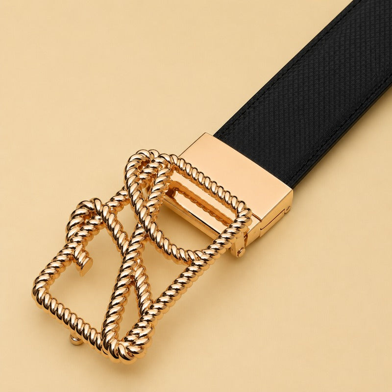 Gold Midnight Knot Signature Belt for Men