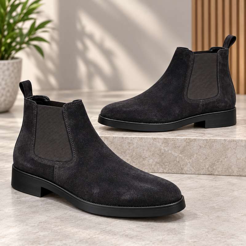 Men’s Premium Suede Chelsea Boots –Suede Leather | Handmade Leather Sole
