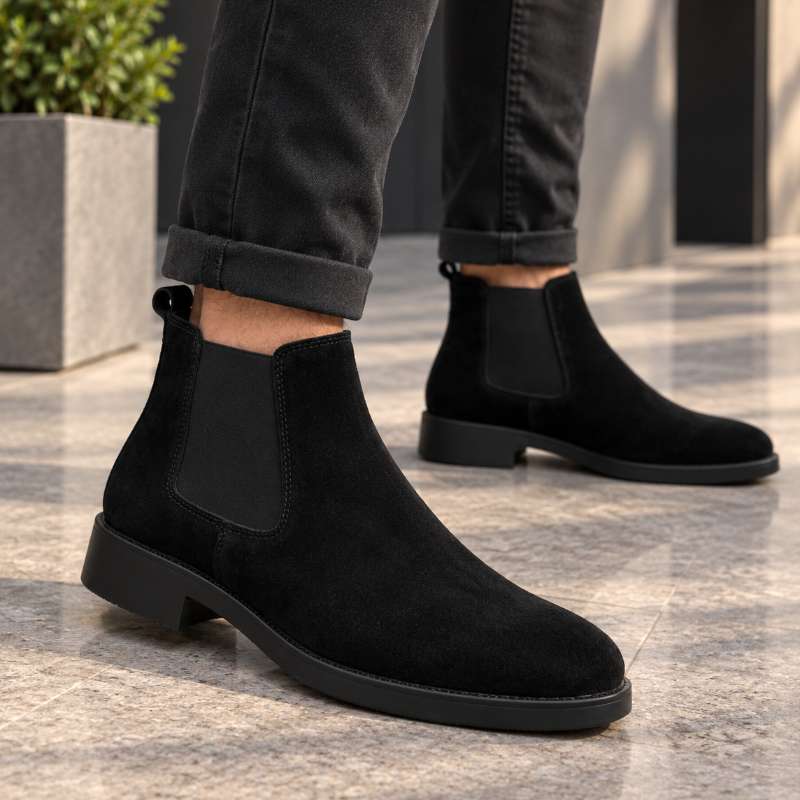 Men’s Premium Suede Chelsea Boots –Suede Leather | Handmade Leather Sole