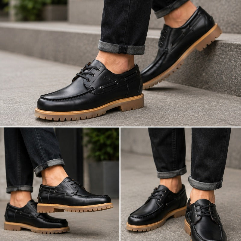 Premium Men’s Boat Shoes – Luxury Leather Casual Lace-Up Shoes