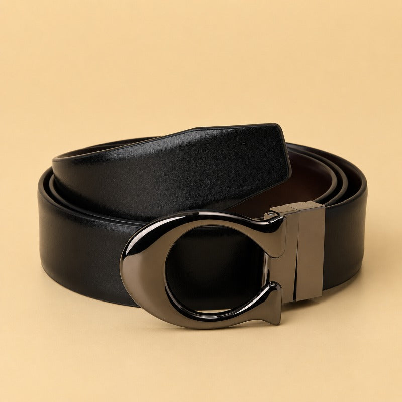 Black Eclipse C Signature Belt for Men