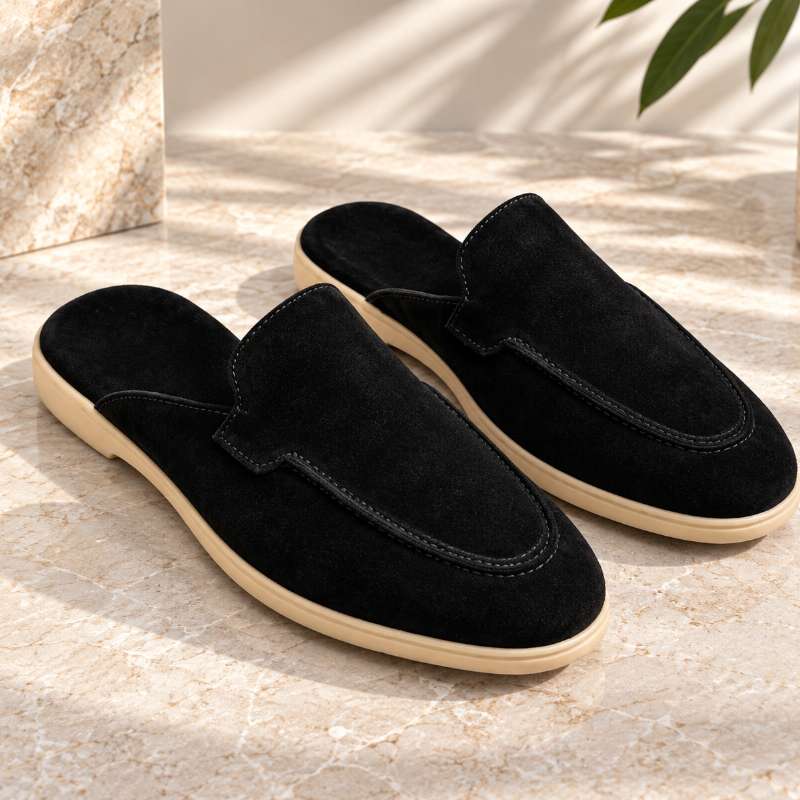 Men's Premium Genuine Leather Slip-On Loafers | Handmade TPR Sole