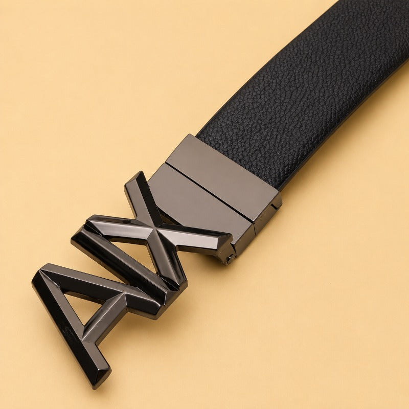 Black Urban Edge Reversible Belt for Men