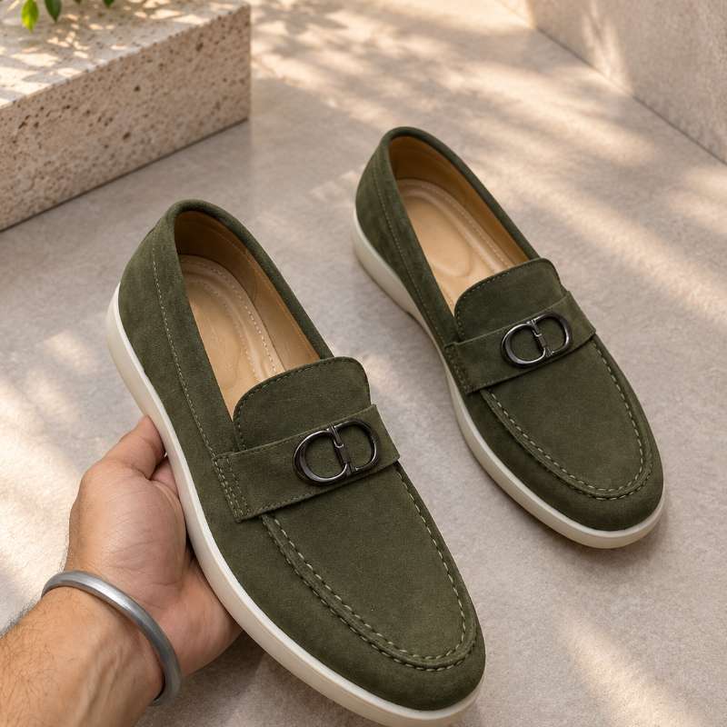 Premium Genuine Leather Slip-On Loafers for Men | Handmade TPR Sole Casual & Formal Shoes