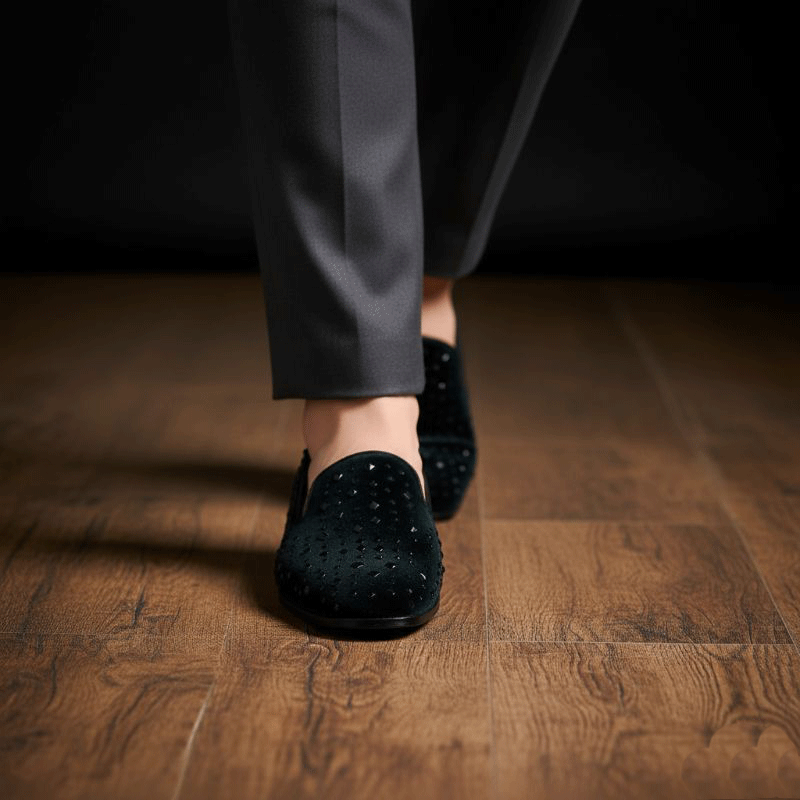 Handmade Velvet Slippers with Premium Studded Design – JonasParamount