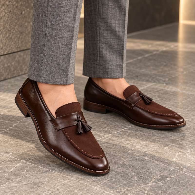Men's Premium Tassel Suede Moccasins | Stylish Slip-On Loafers for Formal & Party Wear