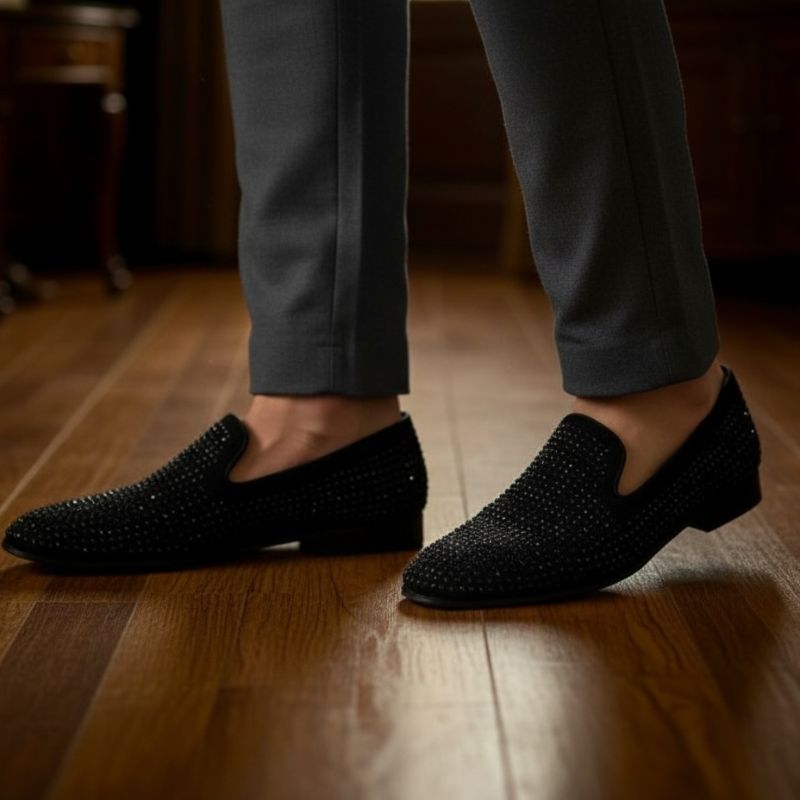 JonasParamount Premium Collection Studded Mirror Work Loafers