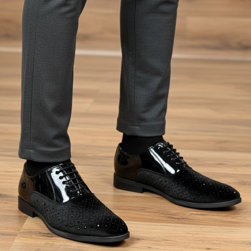 Premium Studded Mirror Work Shoes by JonasParamount