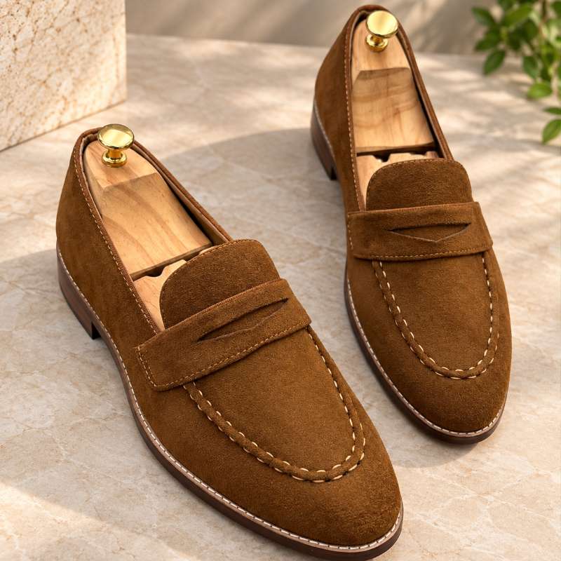 Premium Imported Suede Moccasins for Men | Slip-On Formal Loafers