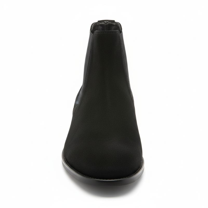 Premium Black Suede Boots by JonasParamount – Handmade Leather Sole