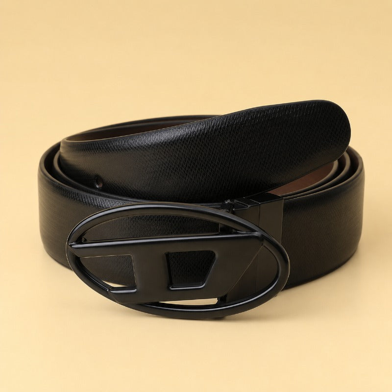 Shadow Black Oval Statement Belt