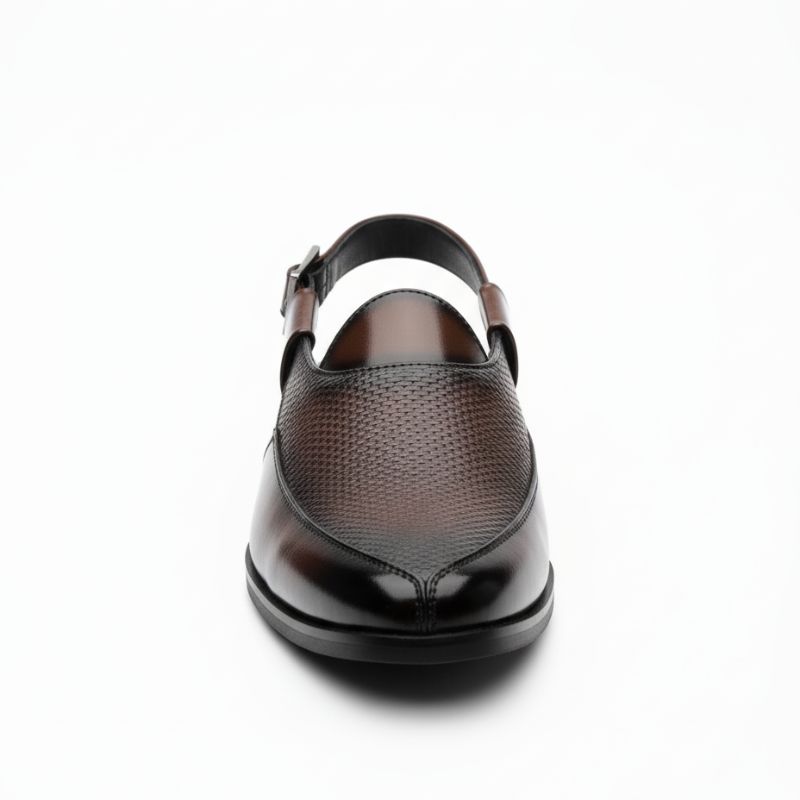 JonasParamount Men’s Premium Woven Peshawari Sandal – Faux Leather