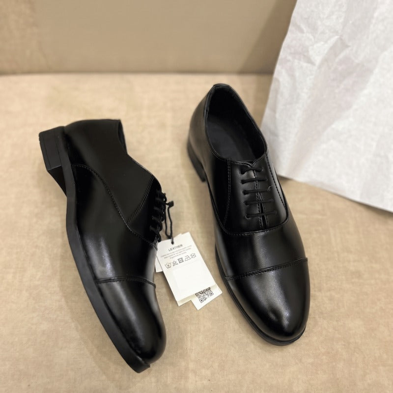 Men's Premium Black Cap Toe Formal Shoes