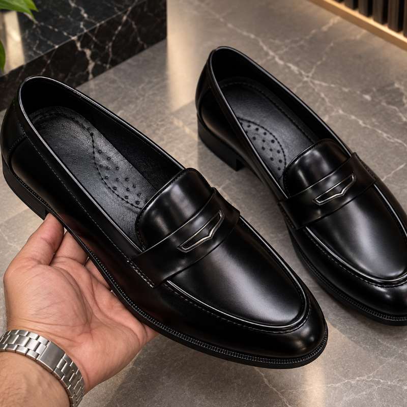 Men's Premium Buckle Moccasins | Faux Leather Loafers | Stylish Formal & Party Wear Shoes