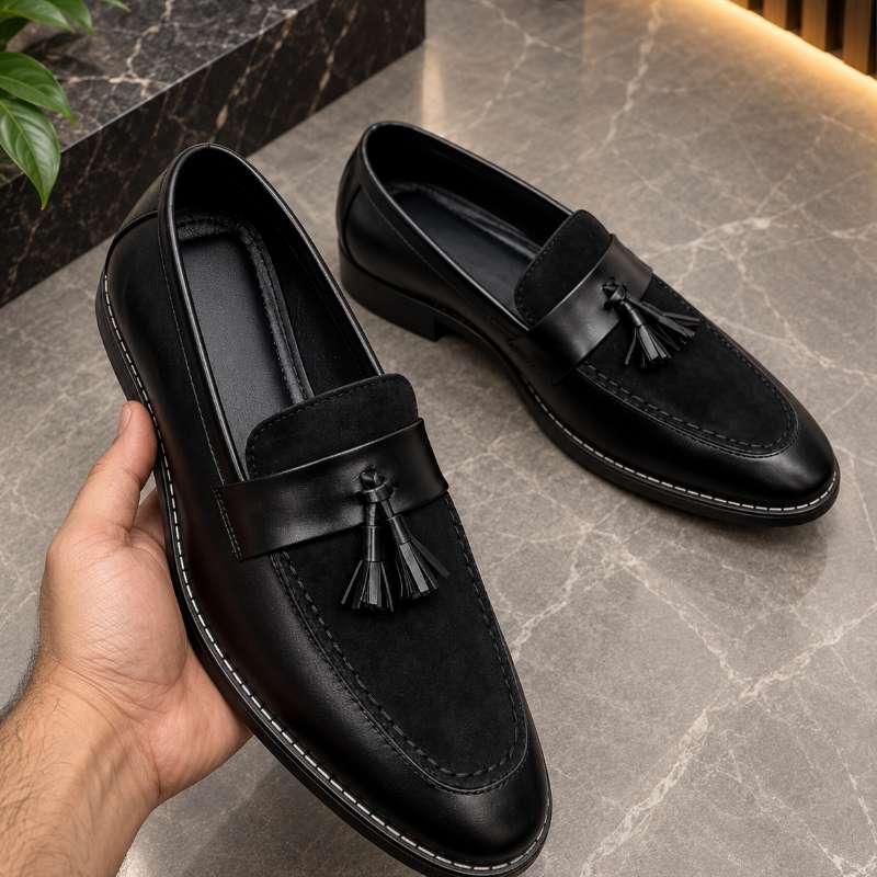 Men's Tassel Suede Moccasins | Premium Suede Touch Loafers | Formal & Party Wear Shoes