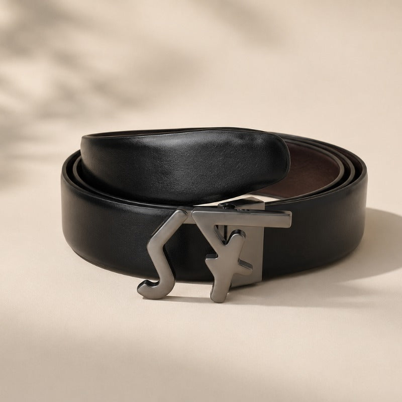 Regal Grey Accent Belt for Men