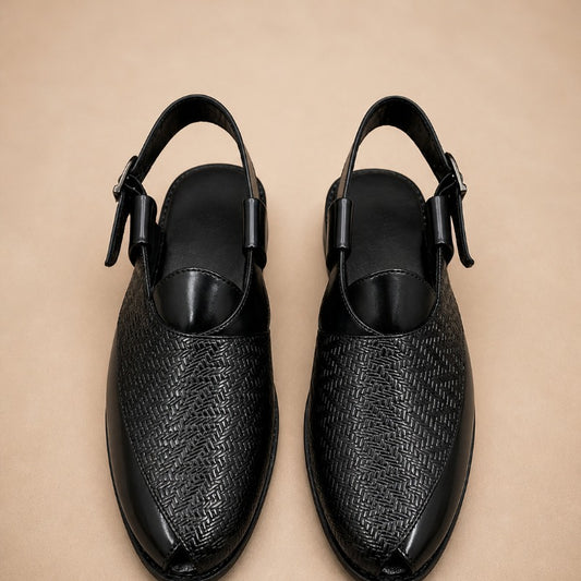 Premium Woven Peshawari Sandal for Men – Faux Leather Ethnic Sandals