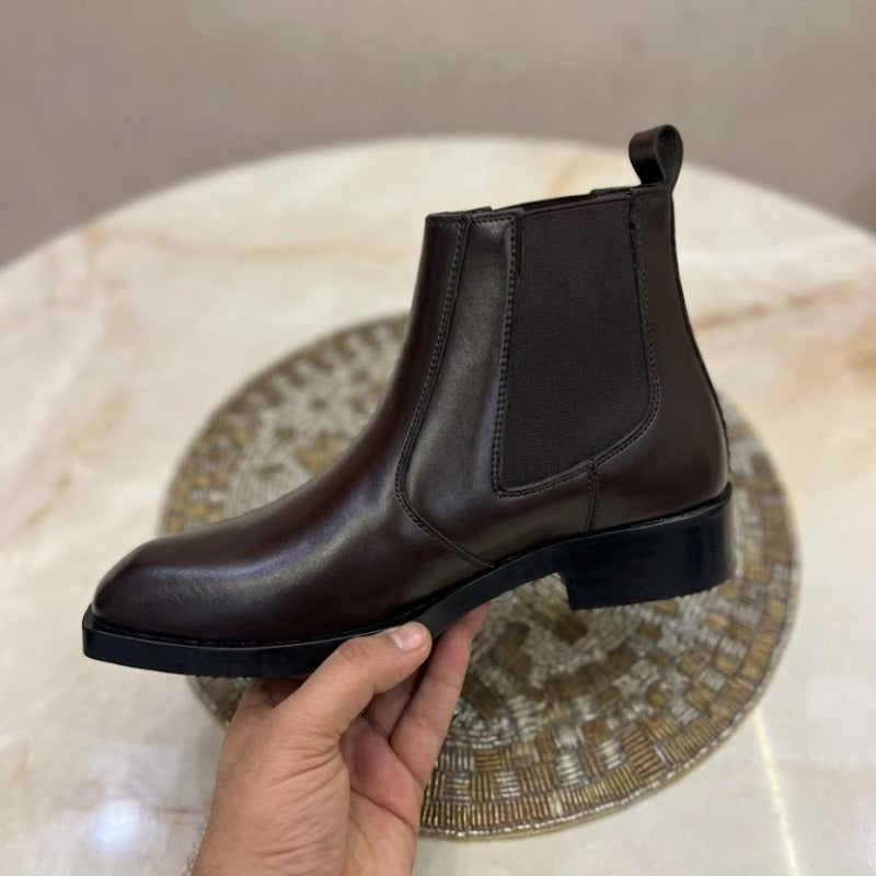 Wrinkle-Free Faux Leather Ankle Boots with Comfortable TPR Sole