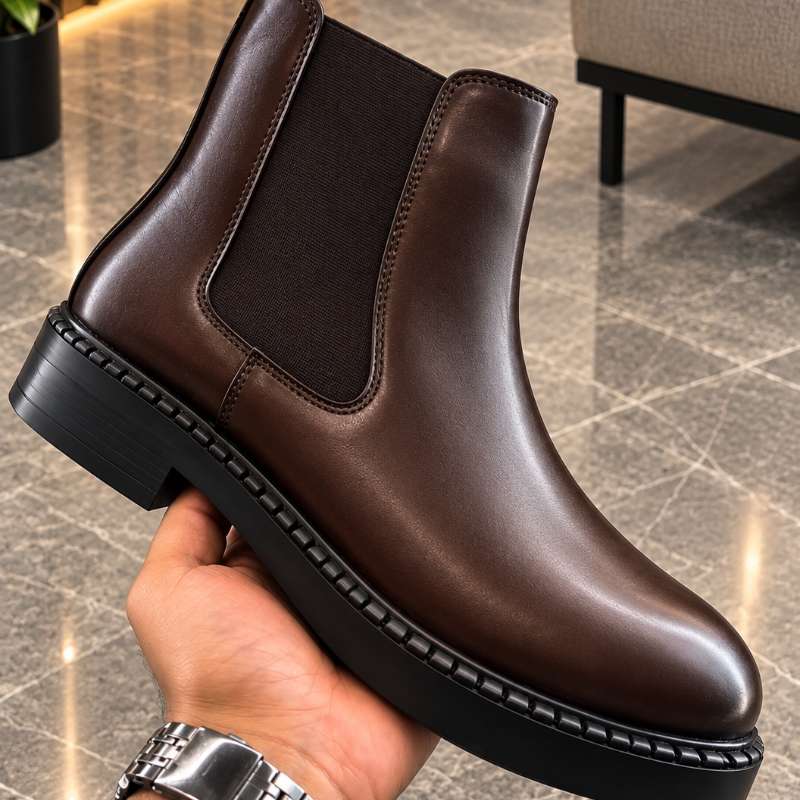 Premium Genuine Leather Chelsea Boots for Men – Handmade Pure Indian Leather