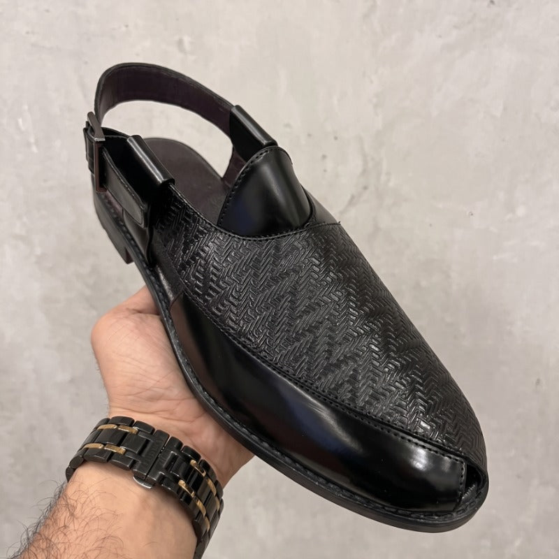 Premium Woven Peshawari Sandal for Men – Faux Leather Ethnic Sandals