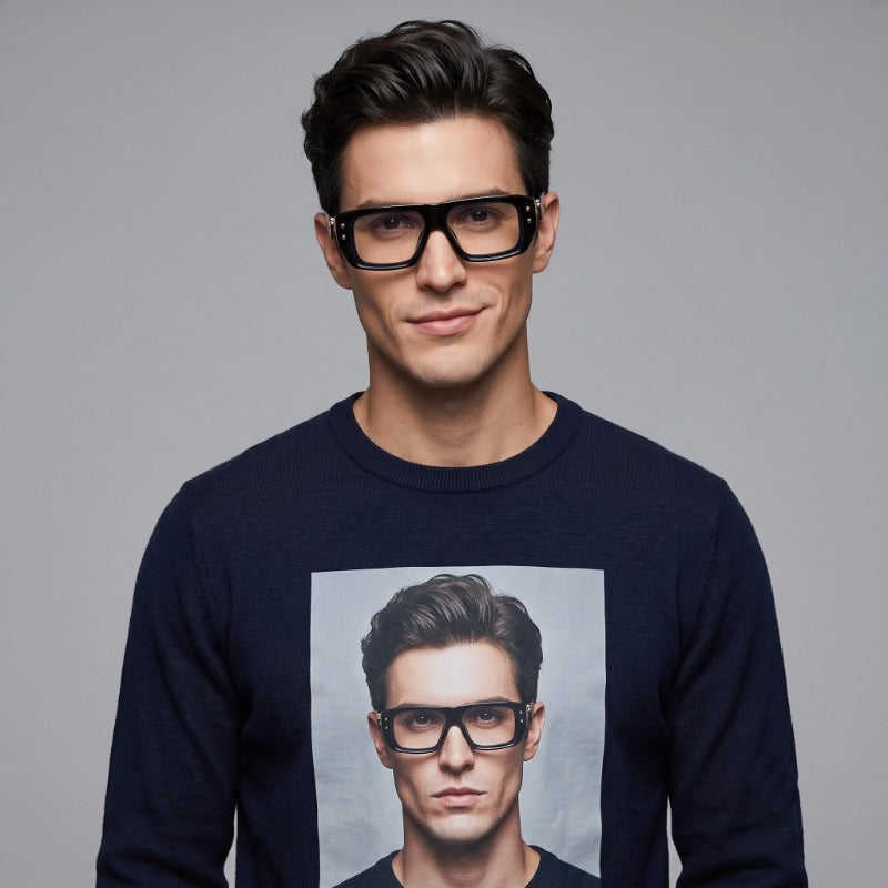 Luxury Blue Light Blocking Rectangle Glasses for Men & Women