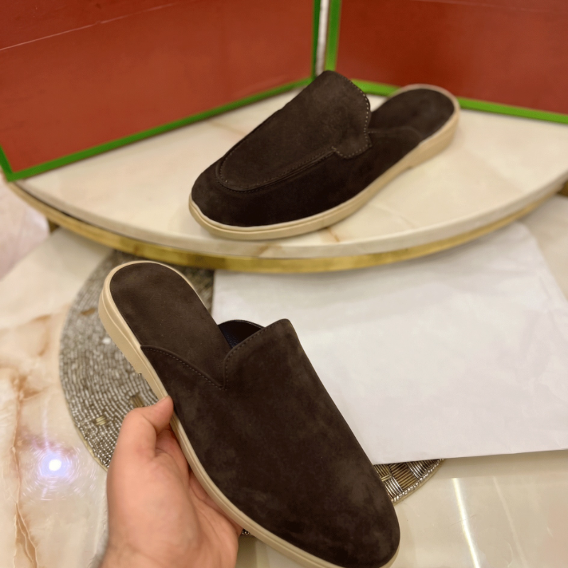 Premium Genuine Leather Slip-On Mule Loafers for Men | Handmade Comfort Casual Shoes