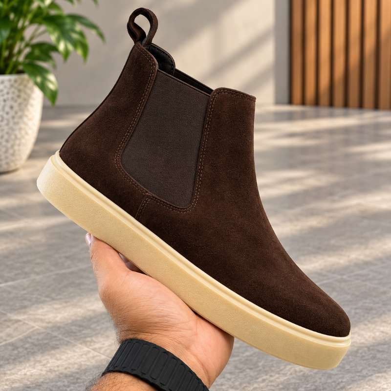 Premium Men's Genuine Suede Leather Chelsea Boots