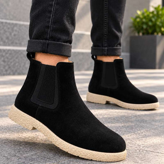 Men’s Premium Genuine Suede Chelsea Boots | Casual Ankle Boots
