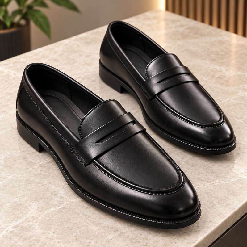 Men's Premium Moccasin Loafers | Handmade Faux Leather Slip-On Shoes