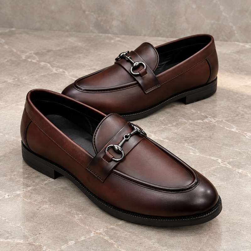 Men's Premium Bit Moccasins | Stylish Slip-On Loafers with Metal Detail