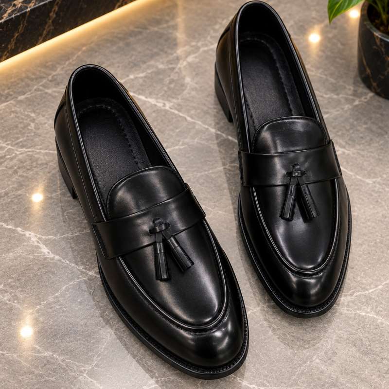 Men's Tassel Moccasins | Premium Faux Leather Loafers | Stylish Formal & Party Wear Shoes