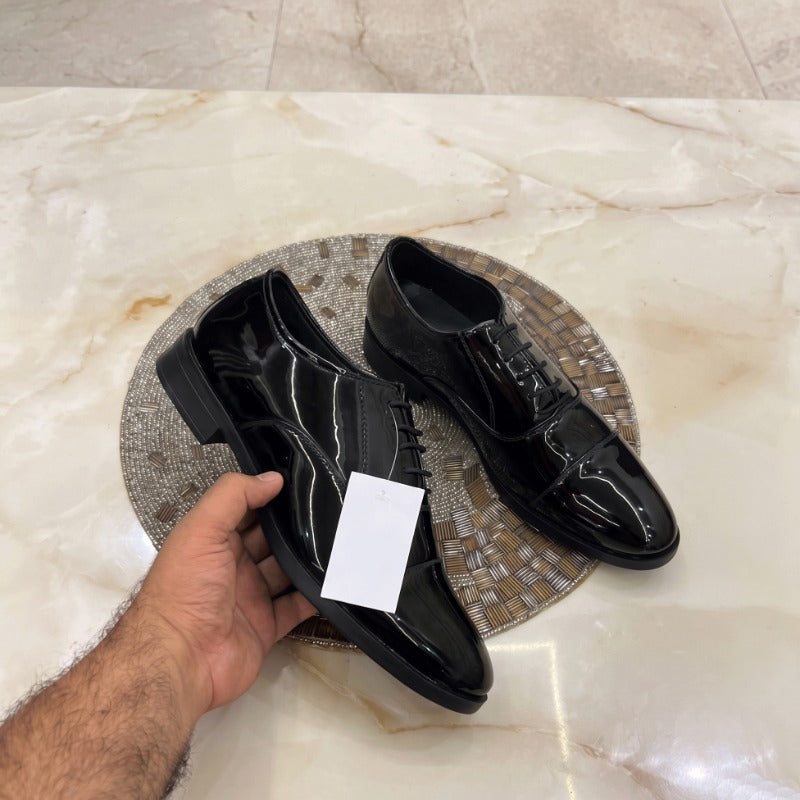 Men's Premium Black Patent Leather Formal Shoes