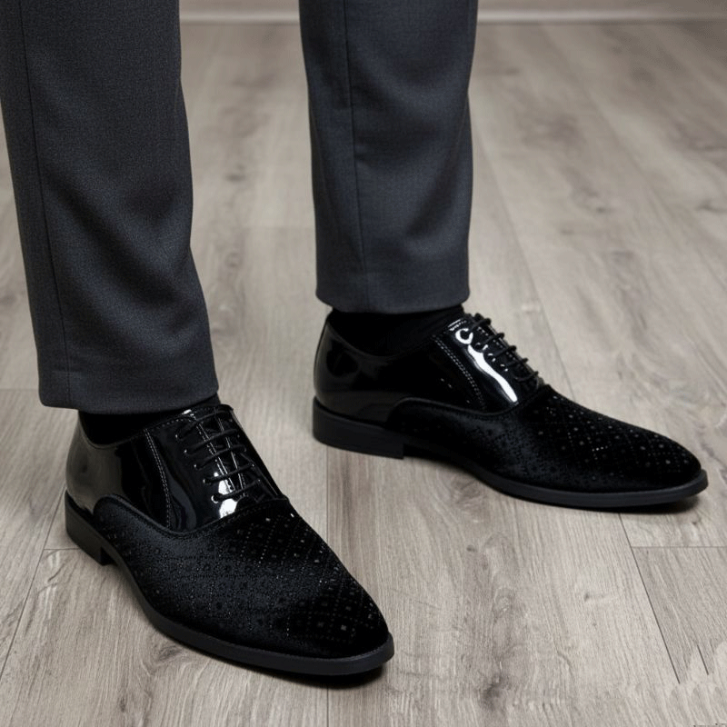 Premium Studded Mirror Work Shoes by JonasParamount