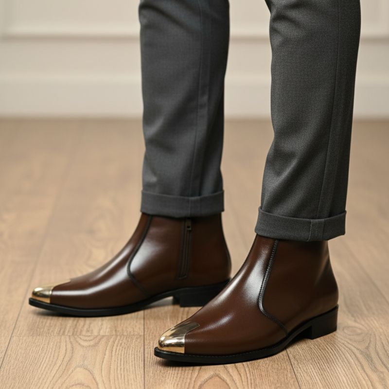 JonasParamount Metal Toe Chelsea Boots for Men