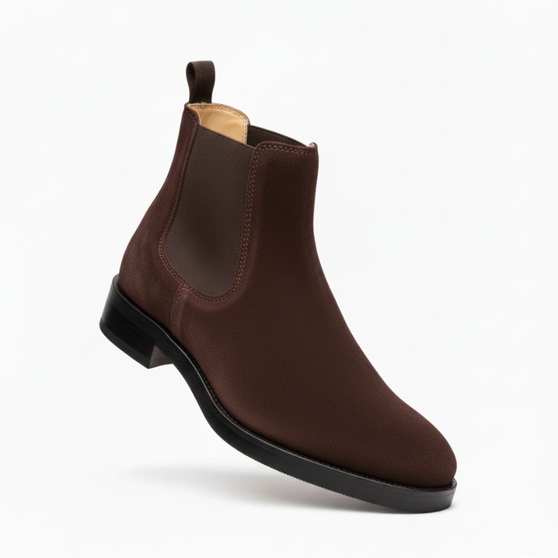 Premium Brown Suede Boots by JonasParamount – Handmade Leather Sole