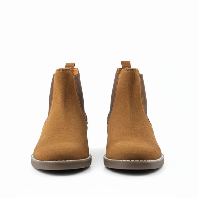 JonasParamount Premium Tan Suede Boots – Handmade Leather Sole