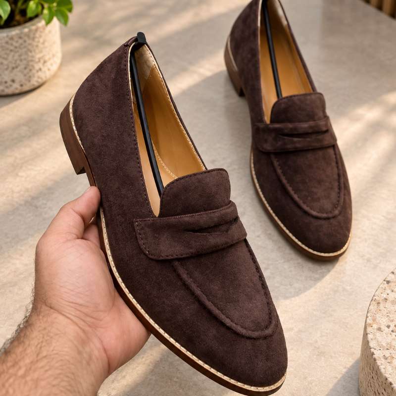 Premium Imported Suede Moccasins for Men | Slip-On Formal Loafers