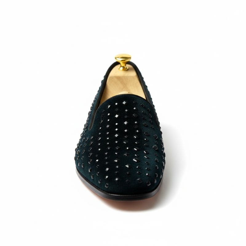 Handmade Velvet Slippers with Premium Studded Design – JonasParamount