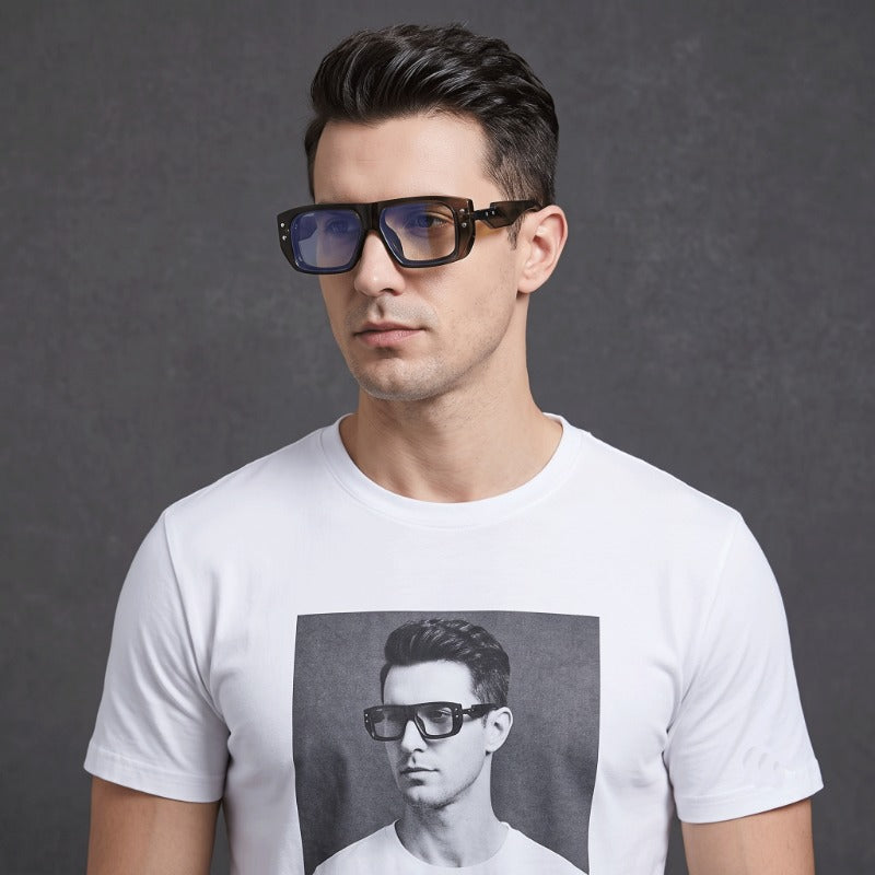 Luxury Blue Light Blocking Rectangle Glasses for Men & Women