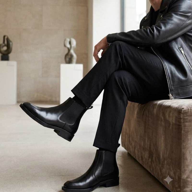 Wrinkle-Free Faux Leather Ankle Boots with Comfortable TPR Sole