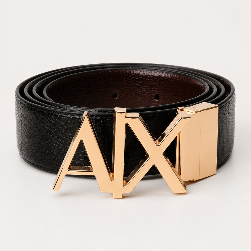 Eclipse Glossy Gold Buckle Belt for Men