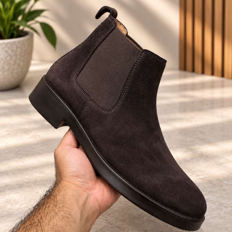 Men’s Premium Suede Chelsea Boots –Suede Leather | Handmade Leather Sole