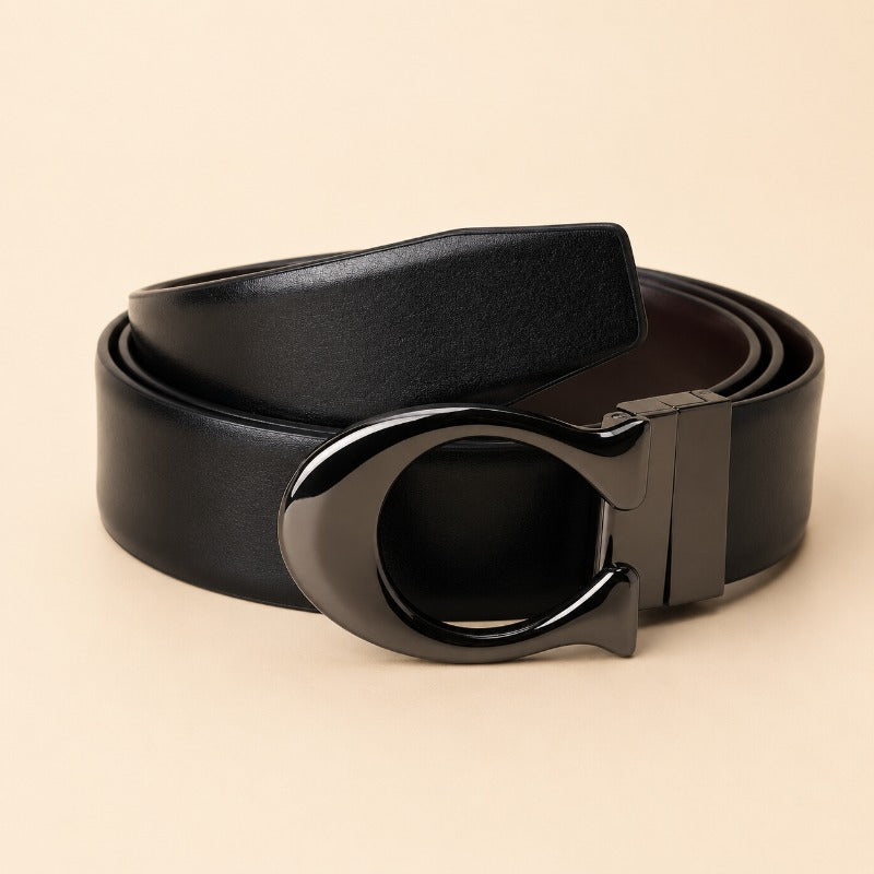 Black Eclipse C Signature Belt for Men