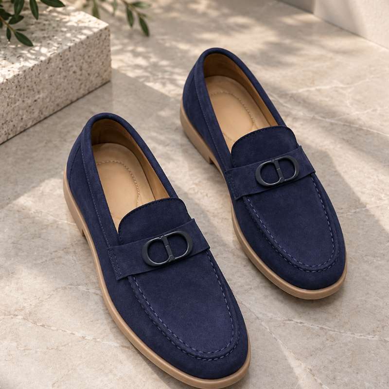 Premium Genuine Leather Slip-On Loafers for Men | Handmade TPR Sole Casual & Formal Shoes