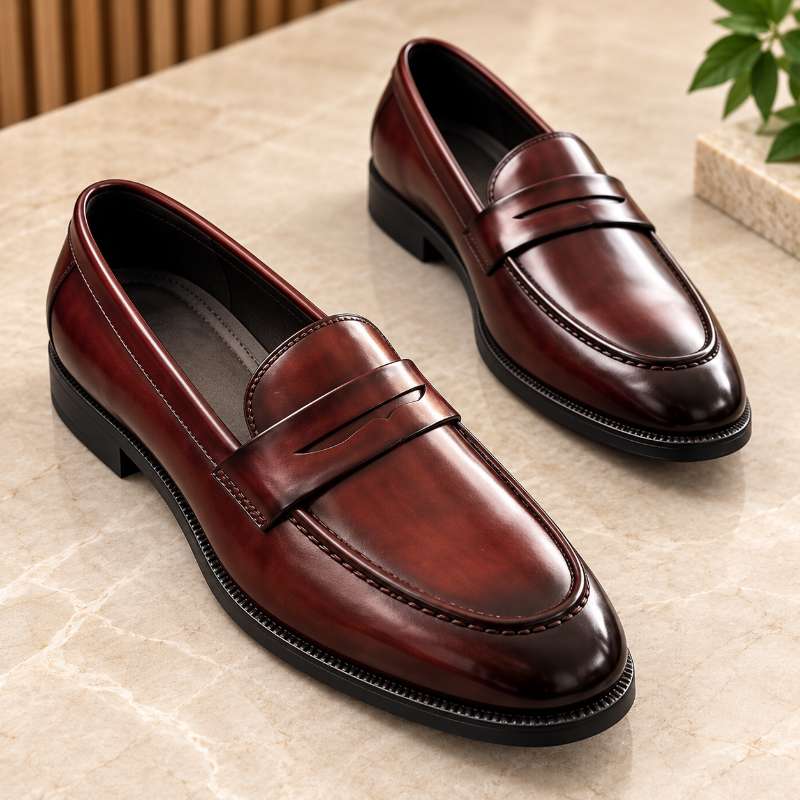 Men's Premium Moccasin Loafers | Handmade Faux Leather Slip-On Shoes