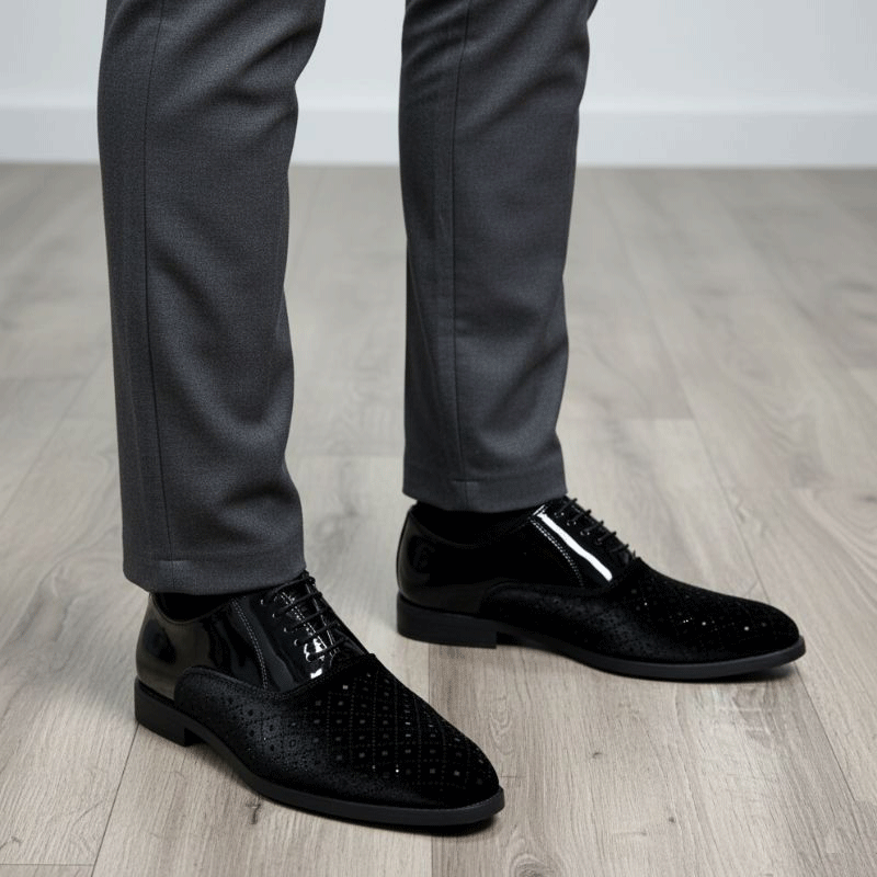 Premium Studded Mirror Work Shoes by JonasParamount