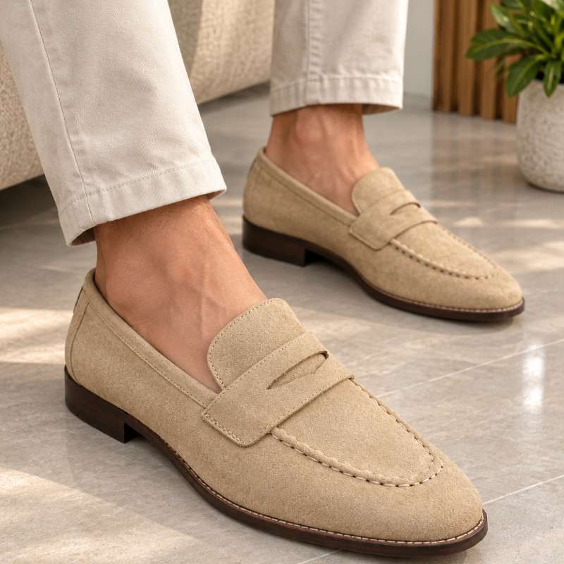 Premium Imported Suede Moccasins for Men | Slip-On Formal Loafers