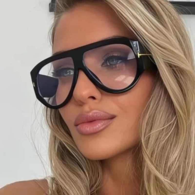 Unisex Oversized Fashion Glasses – Minimalist Decorative Eyewear